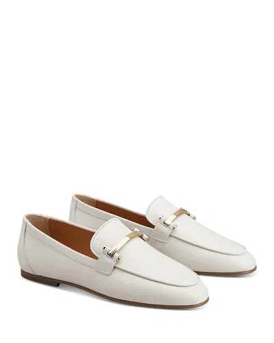 Tod's Women's Leather Loafer Flats In White