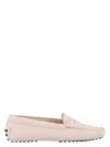 Tod's Almond Toe Suede Loafers In Pale Pink