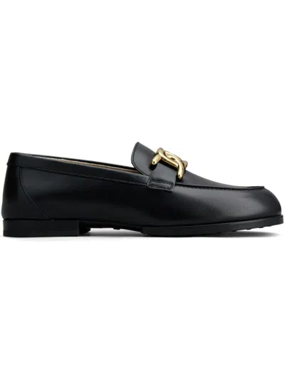 Tod's Women's Leather Loafers In Black