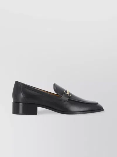 Tod's Women's Leather Loafers Gold Hardware