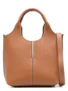 Tod's Mini Leather Tote Bag In Brown