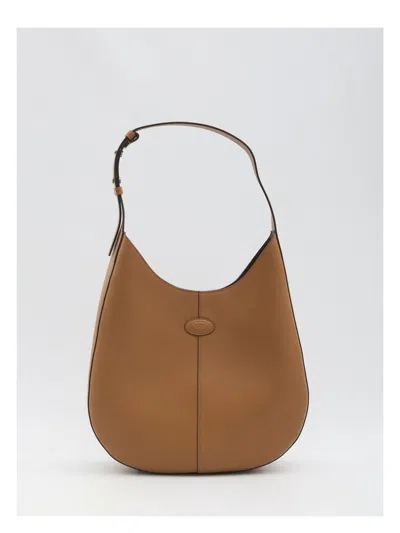 Tod's Women's Leather Small By Bag Hobo In Nude & Neutrals