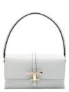 Tod's Leather T Timeless Mini Flap Bag In Grey