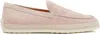 Tod's Woven-sole Suede Loafers In Pink & Purple