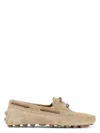 Tod's Boat Gommino Bubble Suede Loafers Shoes In Brown