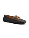 TOD'S WOMEN'S LOGO-ACCENTED LEATHER DRIVING LOAFERS