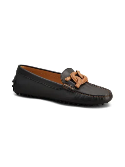 Tod's Kate Commino Chain-link Driving Shoes In Black