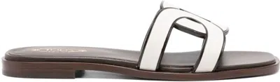 TOD'S WOMEN'S LOGO STRAP SLIDE SANDALS