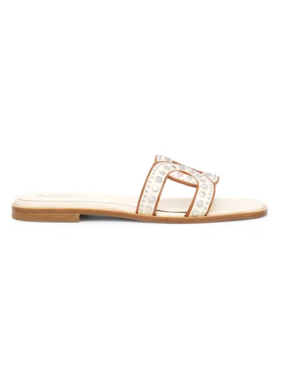 Tod's Women's Maxi Catena Leather Sandals In Mousse