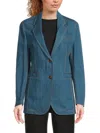 Tod's Women's Notch Lapel Cotton Denim Jacket In Blue