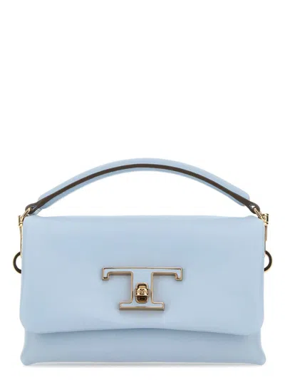 Tod's Women's Powder Blue Leather Micro T Timeless Handbag