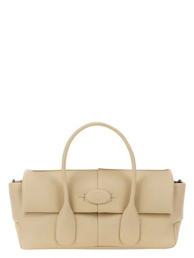 Tod's Women's Reverse Ew Flap Small Di Bag Bag In Beige