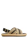 Tod's Women's Sand.gom 70 Fasce Incr.patch Righe Sandal