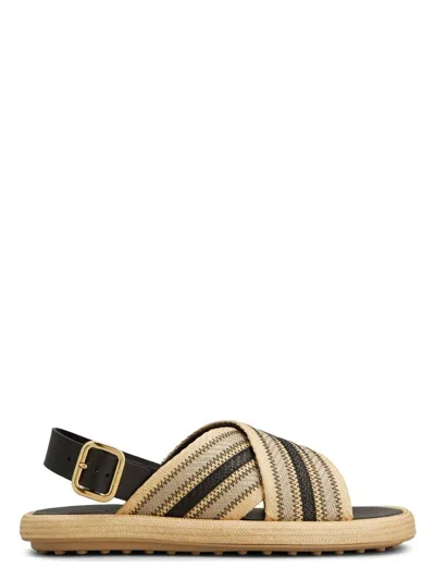 Tod's Women's Sand.gom 70 Fasce Incr.patch Righe Sandal