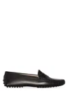 Tod's Gommino Black Loafers With Embossed Logo In Smooth Leather Woman In Black