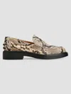 Tod's Python Embossed Leather Penny Loafer In Brown