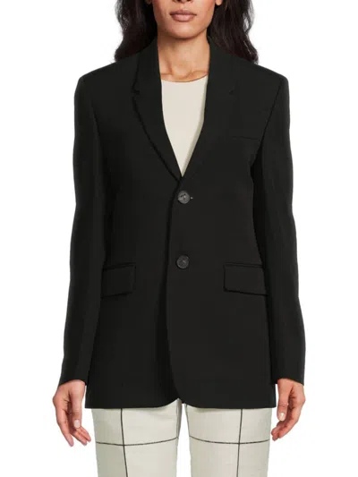 Tod's Women's Solid Virgin Wool Blazer In Black