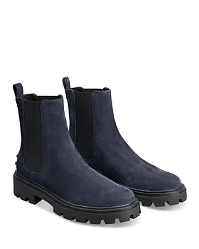 Tod's Women's Stretch Chelsea Boots In Blue