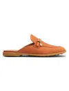 Tod's Orange Solid Sabots Slides In Brown