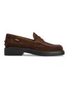 Tod's Penny-slot Suede Loafers In Brown