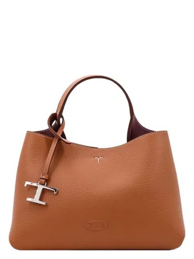 Tod's Women's T Timeless Leather Mini Bag In Brown