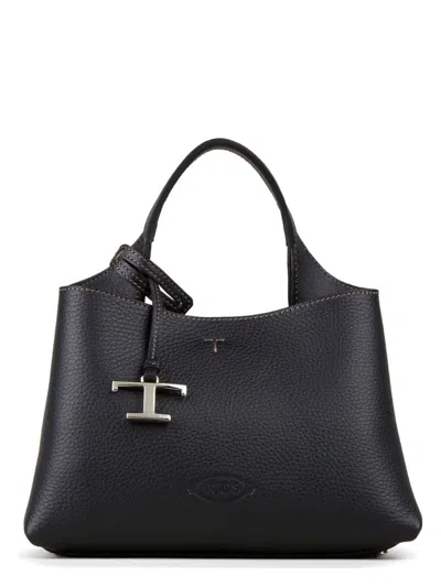 Tod's Women's T Timeless Micro Leather Handbag In Black