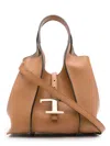Tod's T Timeless Mini Leather Shopping Bag In Brown
