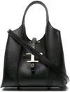 Tod's Borsa Tote Timeless Con Placca Logo In Black