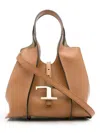 Tod's T Timeless Micro Leather Tote Bag In Leather Brown