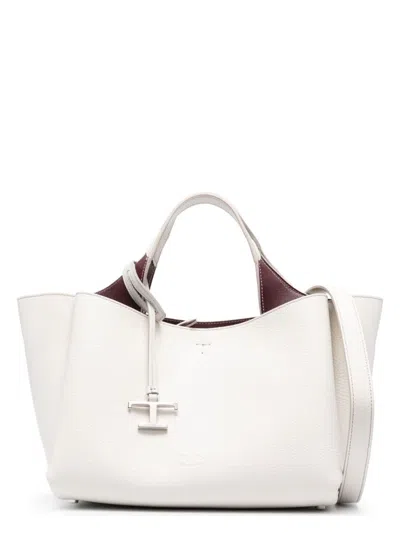Tod's Women's T Timeless Mini Leather Tote In White