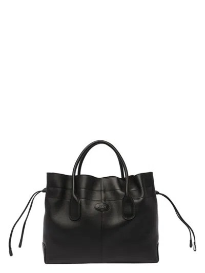 Tod's Women's  Bag Inblackleather,de Bag Small Size. Adjustable And Removable Shoulder Strap, 97.5 Cm In Black