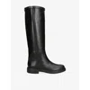 Tod's Leather Knee-high Boots In Black