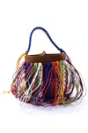Tod's Tods Womens Mini Leather Macrame Bucket Bag Handbag Brown Mulitcolor In Multi