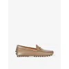 Tod's Womens Gommino Leather Driving Shoes Beig In Beige