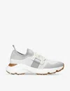 Tod's Womens White Sport Run 54c Calzino Logo-embellished Mesh Low-top Trainers