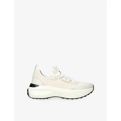 TOD'S WOMENS WHITE SPORTIVA 81L STRETCH-KNIT TRAINERS EUR 40.5 / 7.5 UK