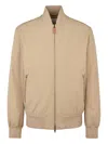 Tod's Bomber Jacket In Technical Fabric In Neutrals
