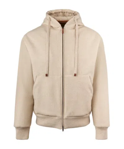 Tod's Wool Hooded Bomber Casual Jacket In Pink