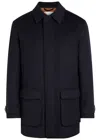 Tod's Over Jacket In Drap Di Lana T15 In Blue