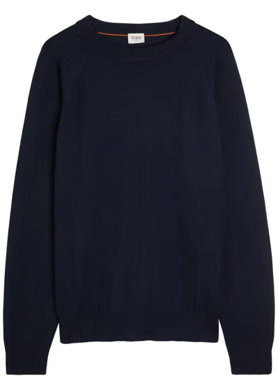 Tod's Tods Wool Jumper In Blue