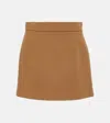Tod's Wool Miniskirt In Beige