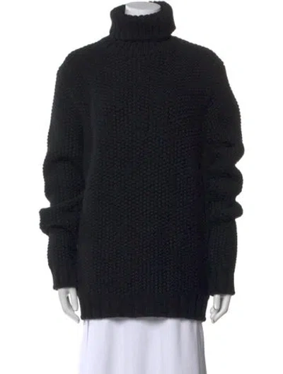 Pre-owned Tod's Wool Turtleneck Sweater W/ Tags In Black