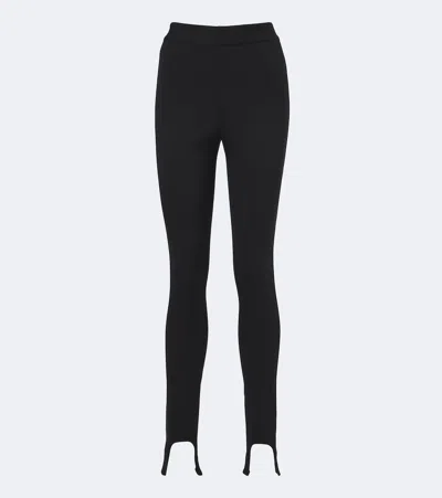 Tod's Wool-blend Stirrup Pants In Black