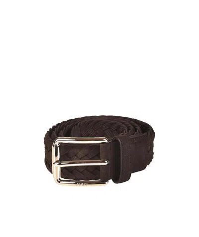 Tod's Woven Belt In Black
