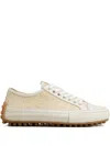Tod's Leather-trimmed Tweed Sneakers In Neutral
