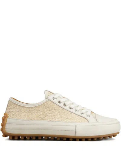 TOD'S WOVEN LEATHER SNEAKERS