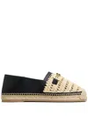 Tod's Raffia T-ring Loafer Espadrilles In Schwarz