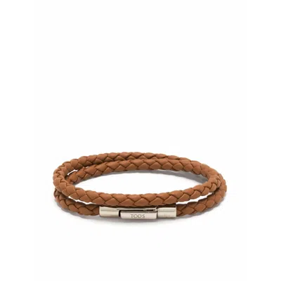 Tod's Woven Strap Bracelet In Pink