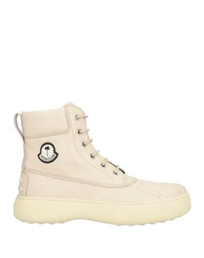 Tod's X 8 Moncler Palm Angels Man Ankle Boots Beige Size 9 Leather