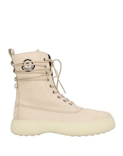 Tod's X 8 Moncler Palm Angels Man Ankle Boots Beige Size 9 Leather